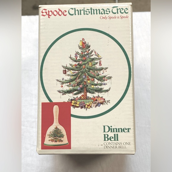 SPODE CHRISTMAS TREE DINNER BELL BRAND NEW IN BOX - Picture 3 of 10